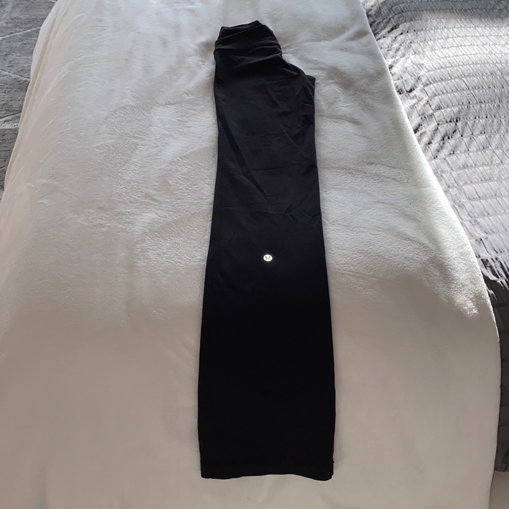 Lululemon black low waisted flair yoga pants, size 2